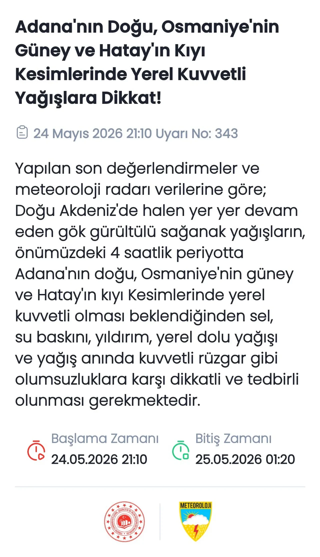 Meteoroloji’den Doğu Akdeniz için alarm: 4 saatlik periyotta 3 ilde şiddetli yağış kapıda!