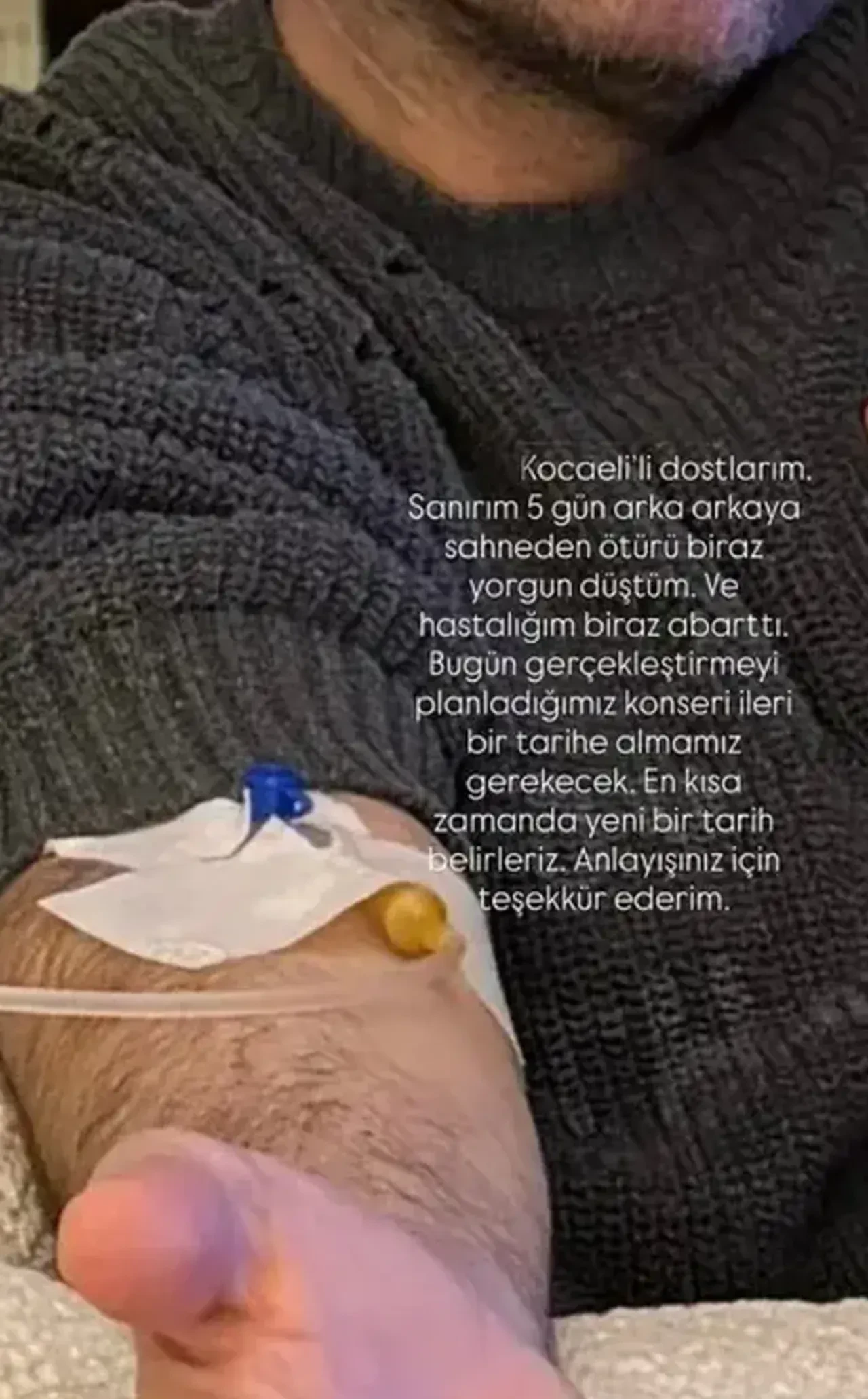 Murat Dalkılıç'tan korkutan fotoğraf! Kolunda serumla paylaştı: Hastalığım biraz abarttı