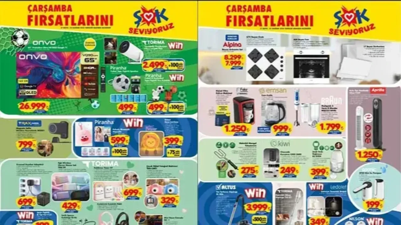 27 Mayıs 2 Haziran ŞOK aktüel ürünler kataloğunda hangi ürünler var?