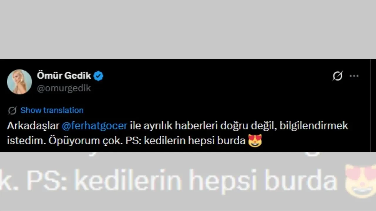 Ayrıldıkları iddia edilmişti! Ömür Gedik'ten Ferhat Göçer açıklaması