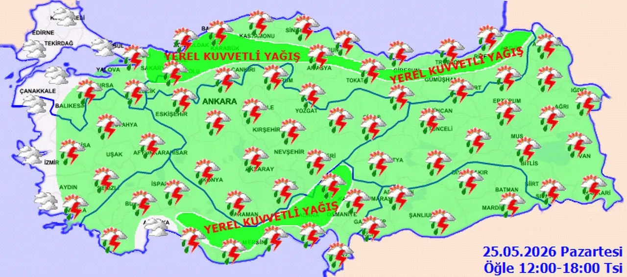 Meteoroloji illeri tek tek uyardı: Gök gürültülü sağanak geliyor