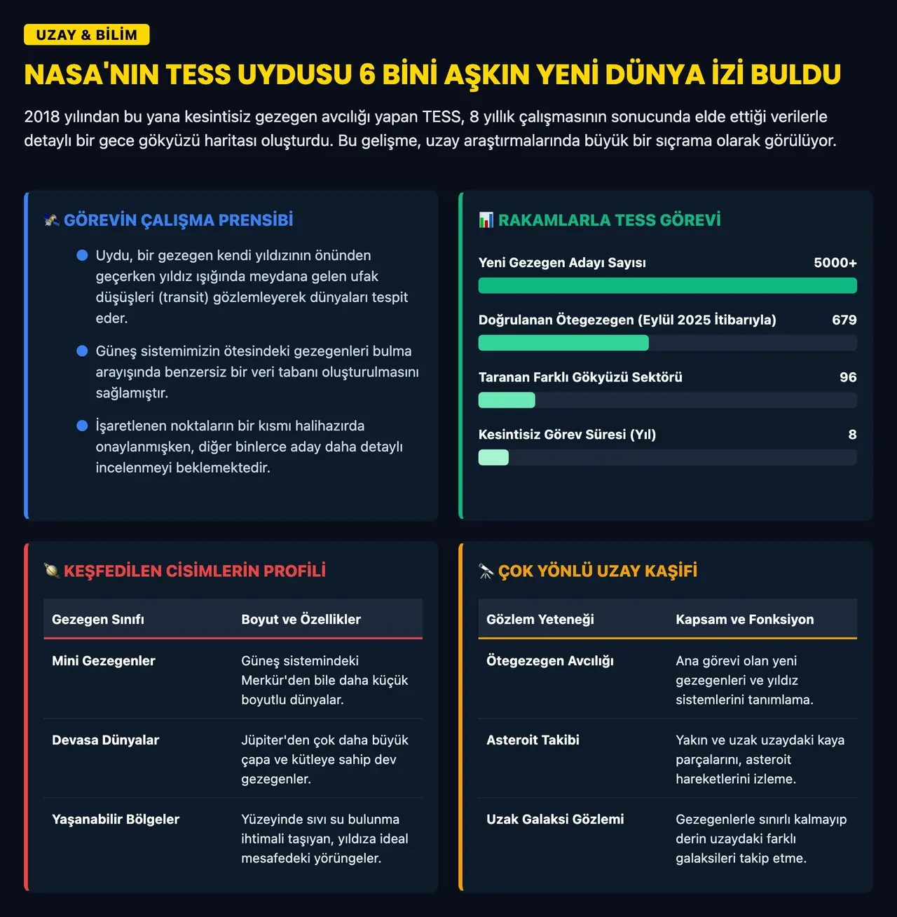 NASA yıllardır gizlenen haritayı paylaştı: Uzayda binlerce yeni dünya keşfedilmeyi bekliyor!