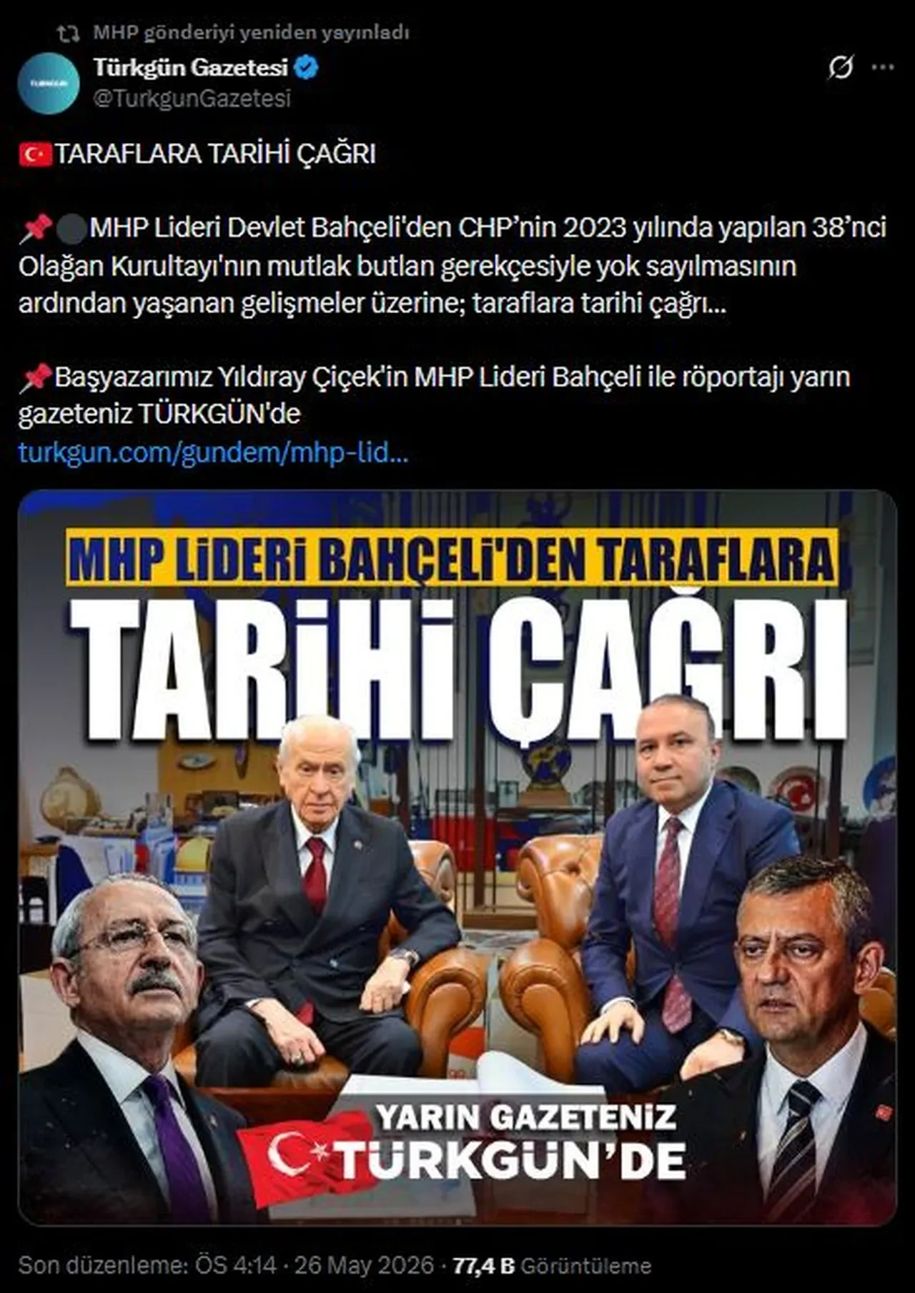 Devlet Bahçeli'den CHP için çağrı! Özgür Özel ve Kemal Kılıçdaroğlu'yla telefonda görüştü