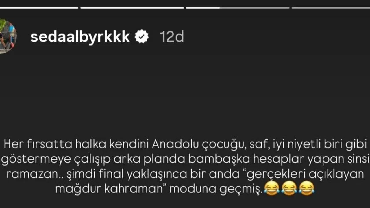 Survivor 2026’ya veda eden Seda Albayrak’tan Ramazan paylaşımı! “Sinsi biri gibi davranıyor”