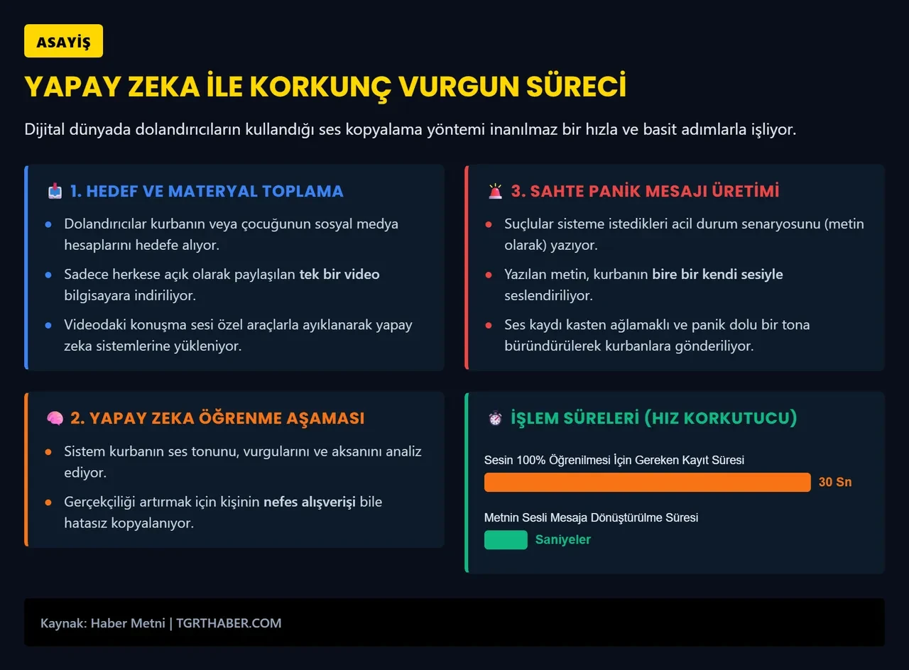 Yapay zekalı dolandırıcılıkta ürperten nokta: Sosyal medyadaki 30 saniyelik ses kaydıyla 'acil para' vurgunu yapıyorlar