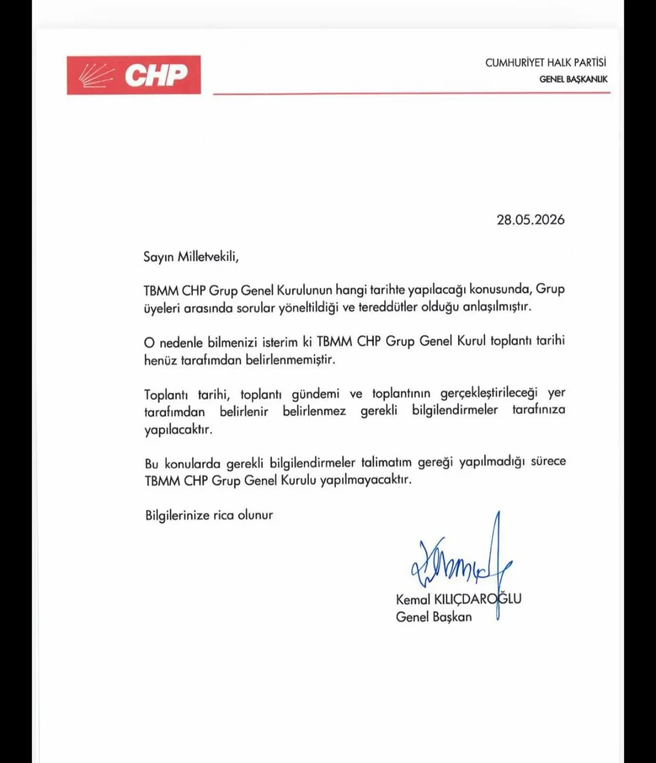 CHP'de 'grup toplantısı' bilmecesi! Kılıçdaroğlu son noktayı koydu: 'Talimatım olmadığı sürece yapılmayacak'