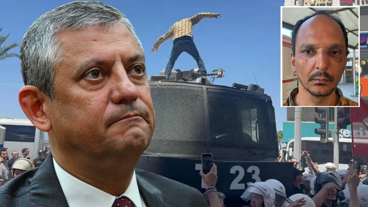 Özgür Özel'in mitinginde TOMA'ya çıkan şahıs tutuklandı! İmam Hatip Lisesi'nde müdür yardımcısı olduğu belirlendi