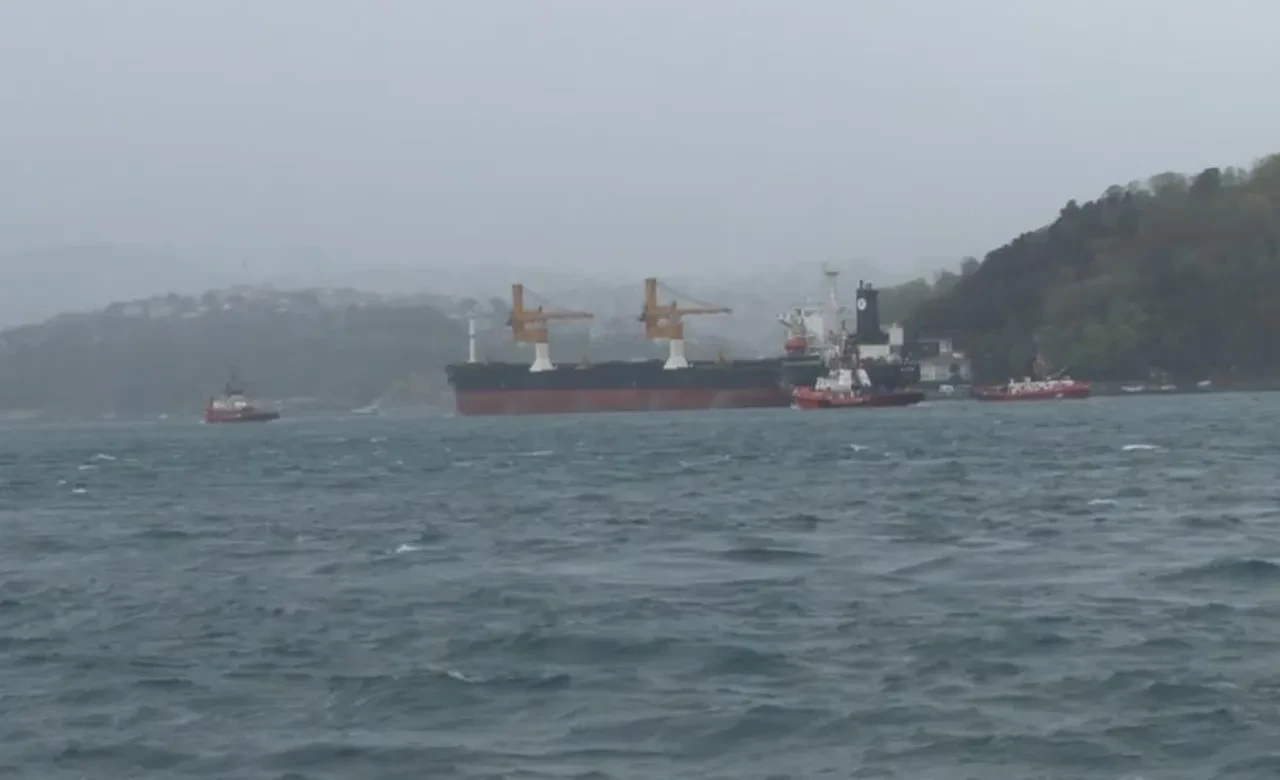 İstanbul Boğazı'nda gemi arızası! Boğaz trafiği durduruldu