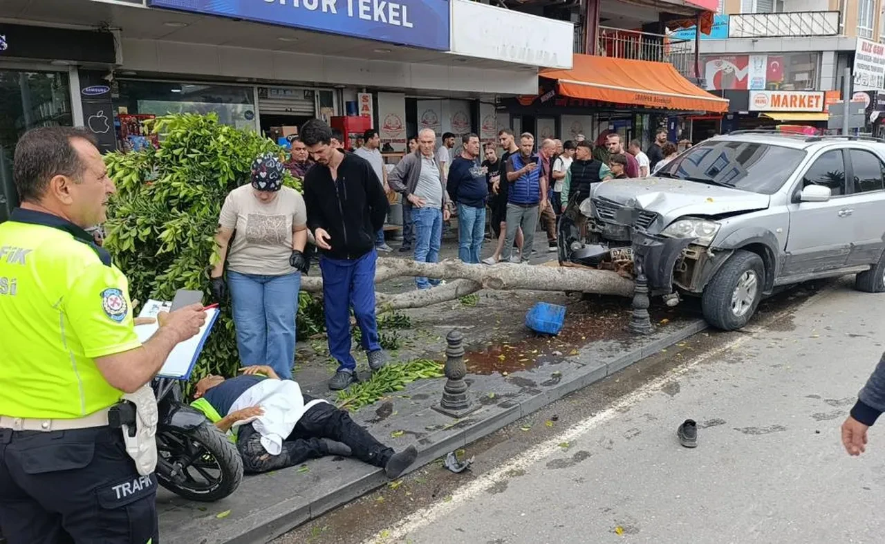 Kırmızı ışık ihlali yaptı, ortalık savaş alanına döndü! Kaza yerinde can pazarı