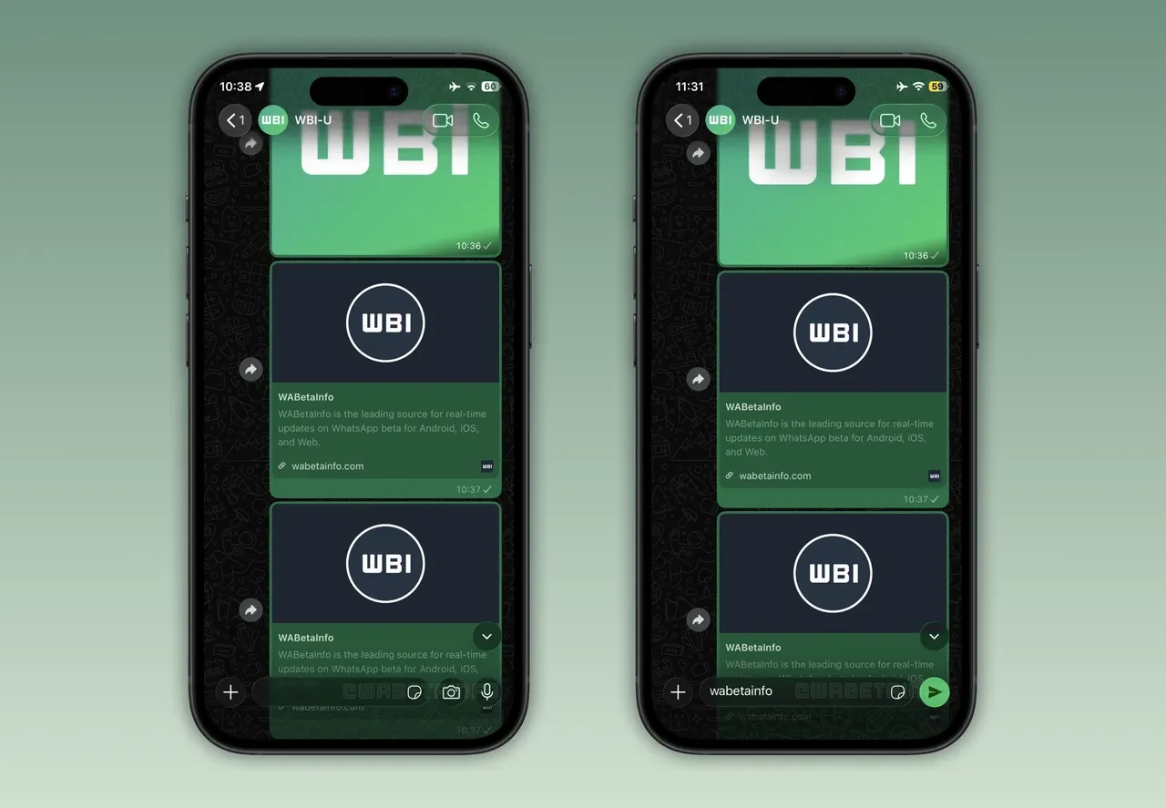 WhatsApp Liquid Glass tasarımını sohbet ekranına getiriyor