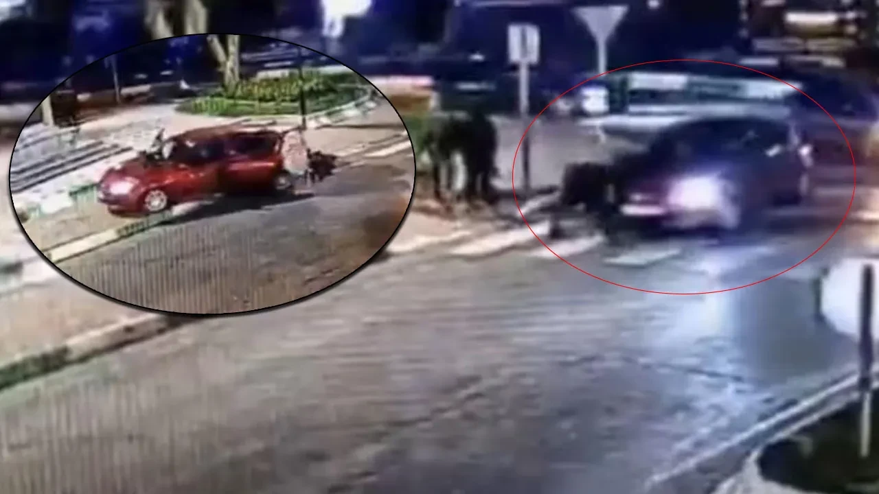 Yaya geçidinde cinayet gibi kaza kamerada! 
