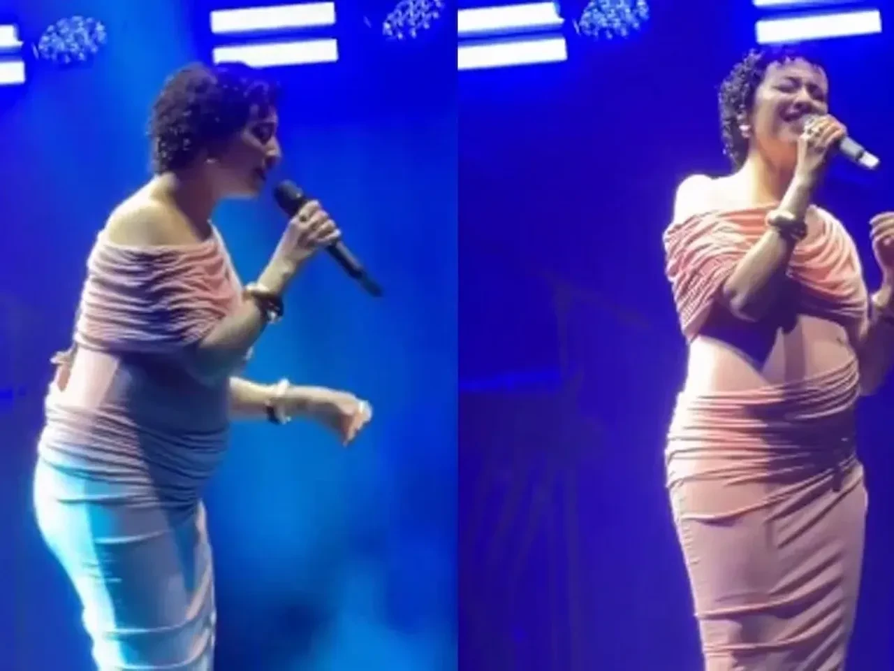 Melike Şahin'in konser performansı olay oldu! Karnı burnunda sahneye çıktı, sosyal medya ikiye bölündü