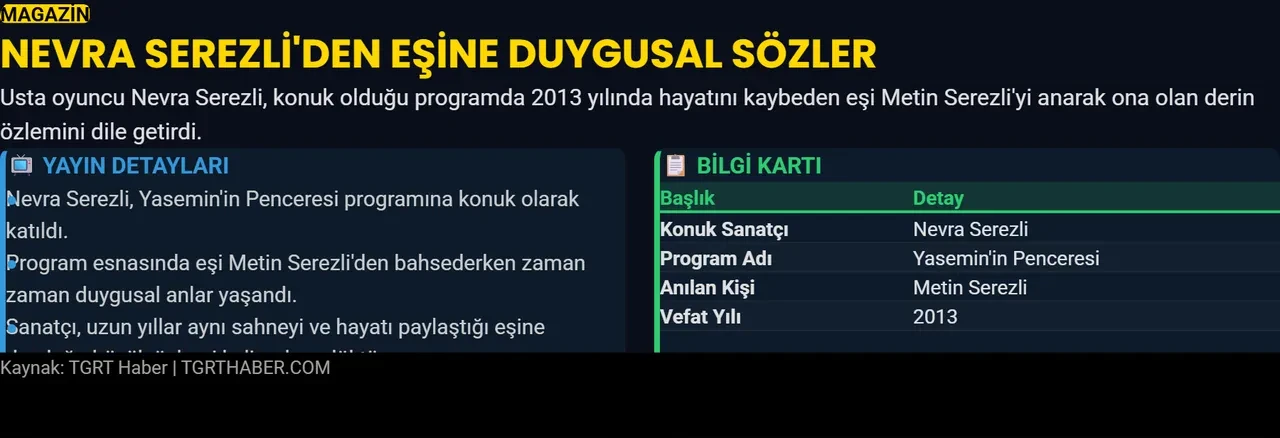 Nevra Serezli'nin Metin Serezli özlemi! "Sana çok ihtiyacım var"