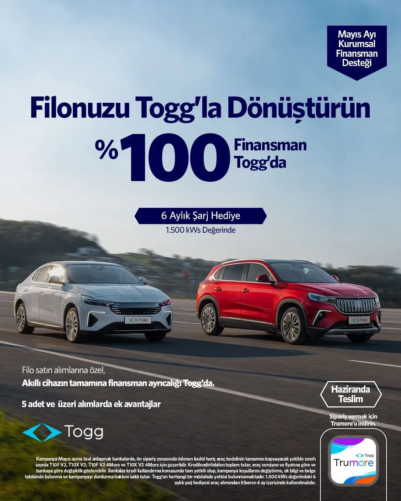 T10F ve T10X için beklenen fırsat geldi: TOGG'dan hem sıfır faiz hem bedava şarj müjdesi