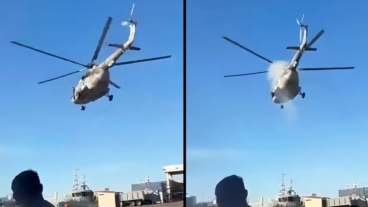 Meksika'da helikopter kazası: Metrelerce yüksekten yere çakıldı