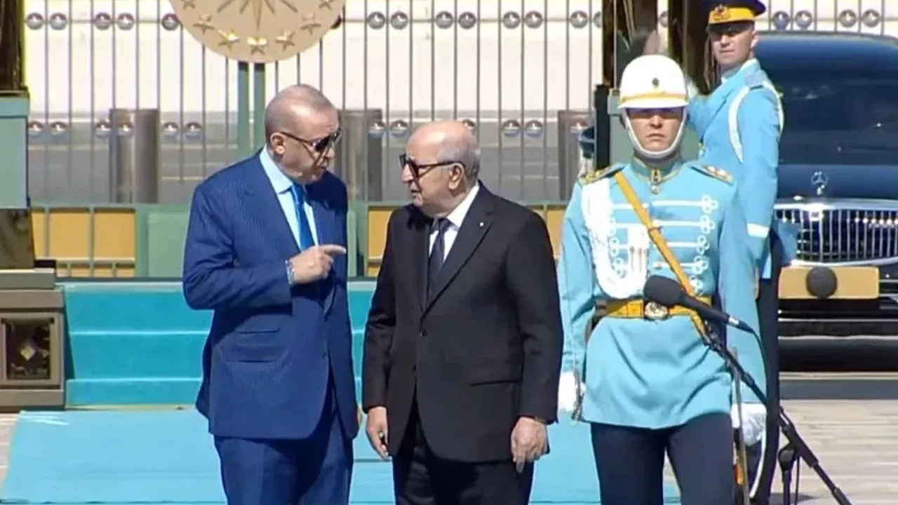 Cumhurbaşkanı Erdoğan, Cezayir lideri Abdülmecid Tebbun'u Beştepe'de karşıladı