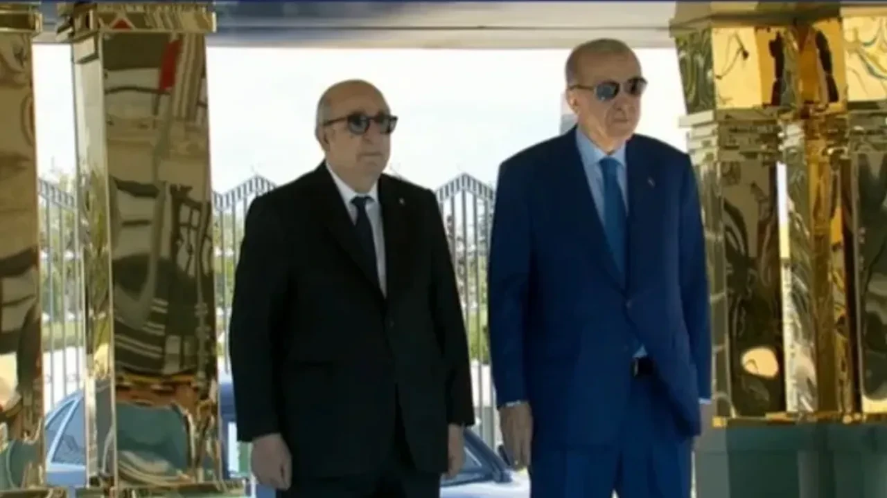 Cumhurbaşkanı Erdoğan, Cezayir lideri Abdülmecid Tebbun'u Beştepe'de karşıladı