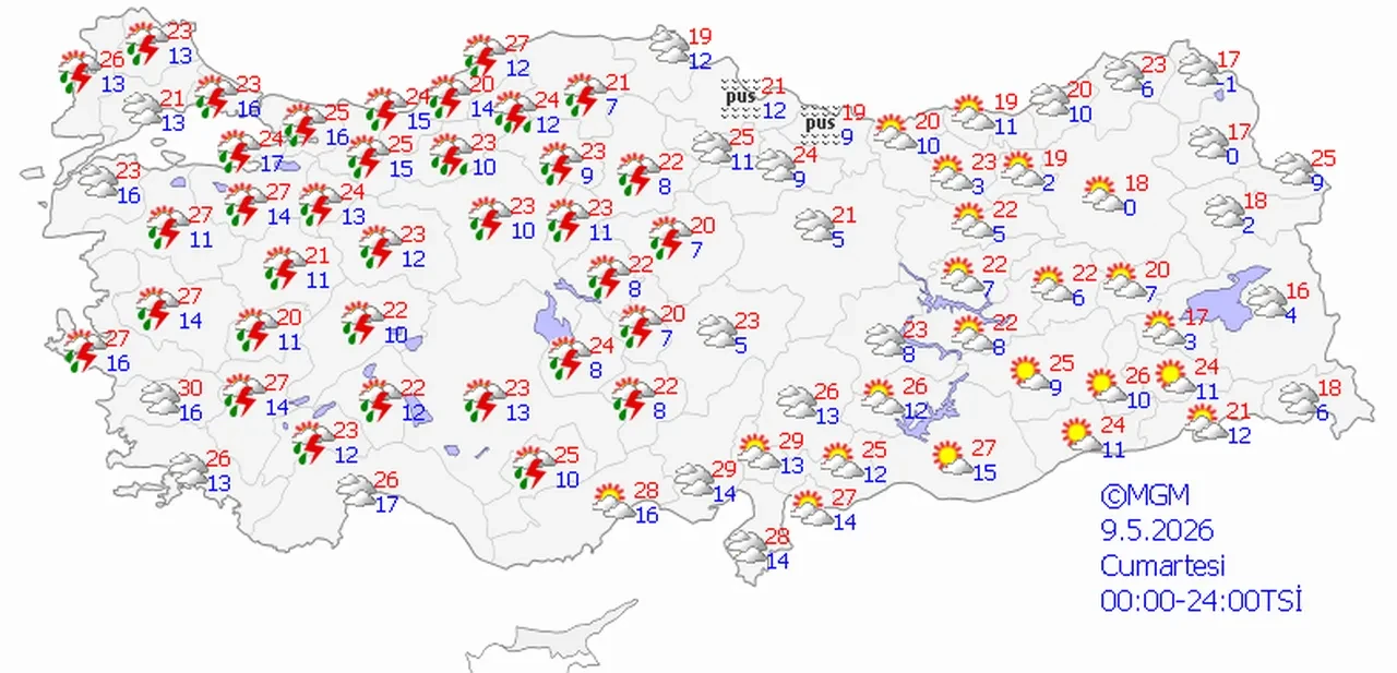 Meteoroloji'den 35 il için sağanak uyarısı: Bahar yağmurları bastıracak