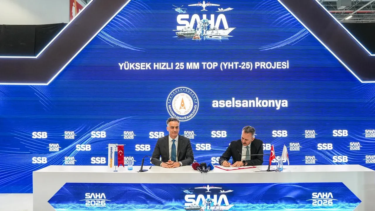 SAHA 2026'da Yüksek Hızlı 25 mm top için SSB ile ASELSAN Konya arasında sözleşme imzalandı