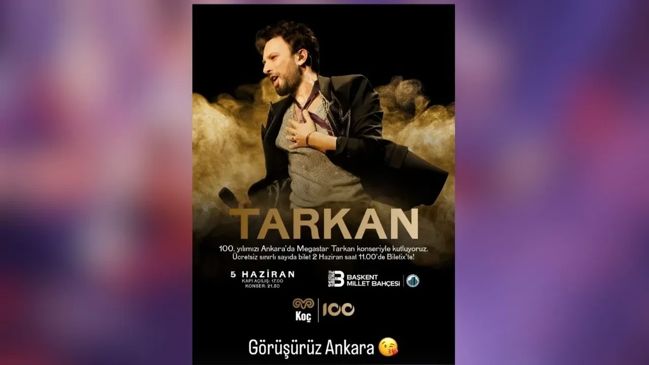 Beklenen Tarkan Ankara konseri geldi! Tarkan’ın Ankara konser biletleri ne kadar 2026?