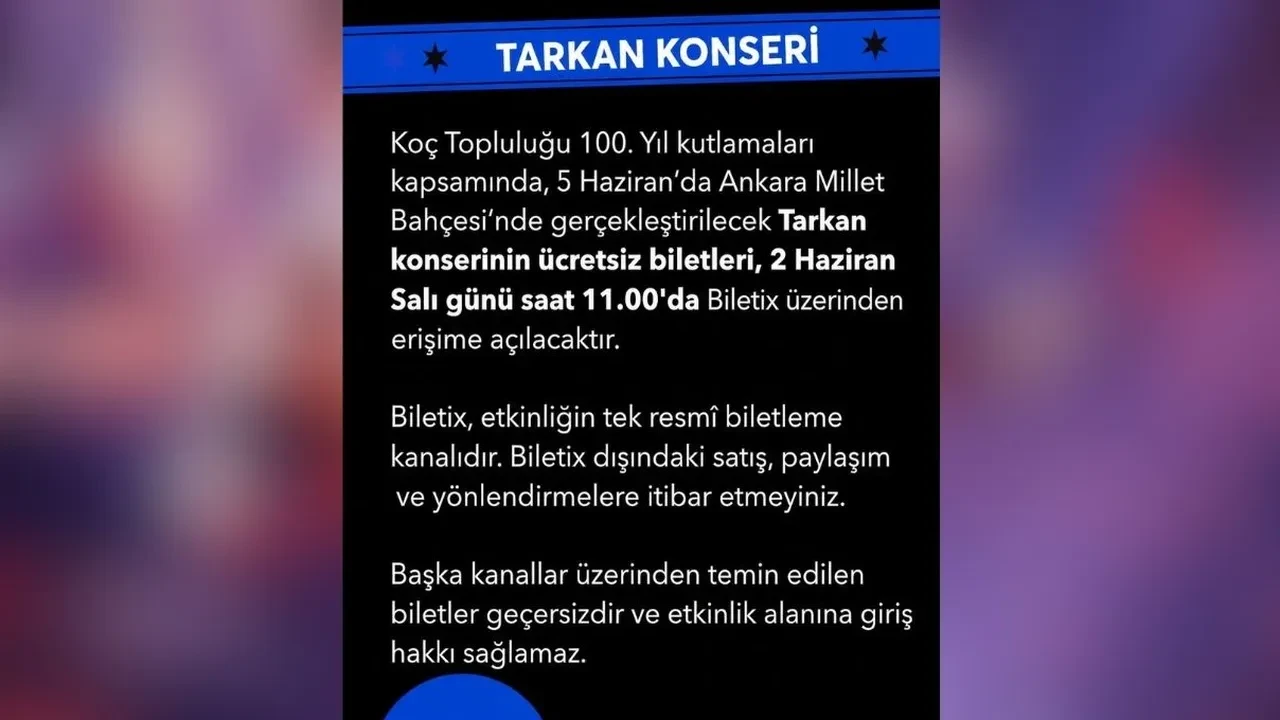 Beklenen Tarkan Ankara konseri geldi! Tarkan’ın Ankara konser biletleri ne kadar 2026?