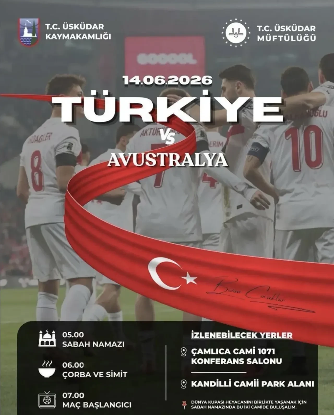 Milli Maç dev ekran noktaları İstanbul (ÜCRETSİZ): Üsküdar, Kadıköy, Maltepe, Beykoz, Kağıthane, Pendik...