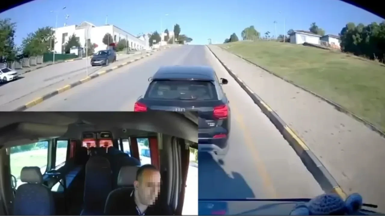 Savcı ile minibüs şoförünün trafikteki tartışması kamerada! Soruşturma başlatıldı 