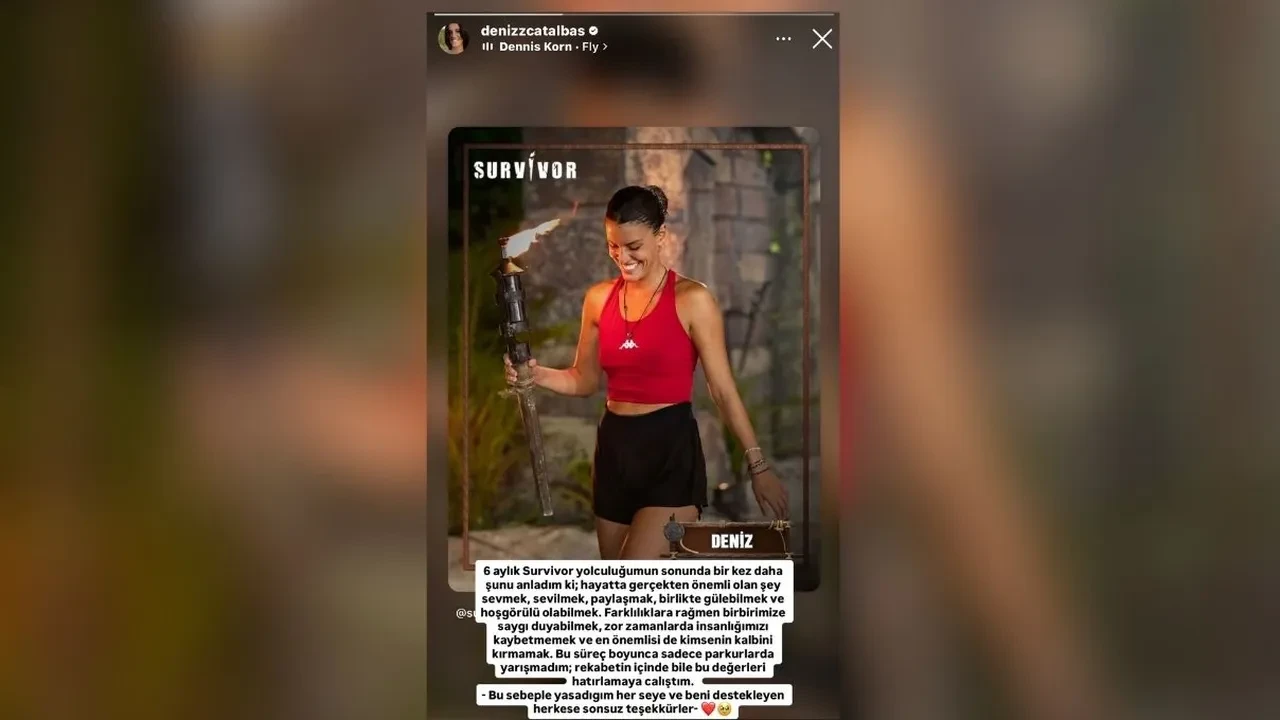 Survivor 2026’ya veda eden Deniz’den ilk paylaşım! Deniz'in Survivor 2026 şampiyon adayı