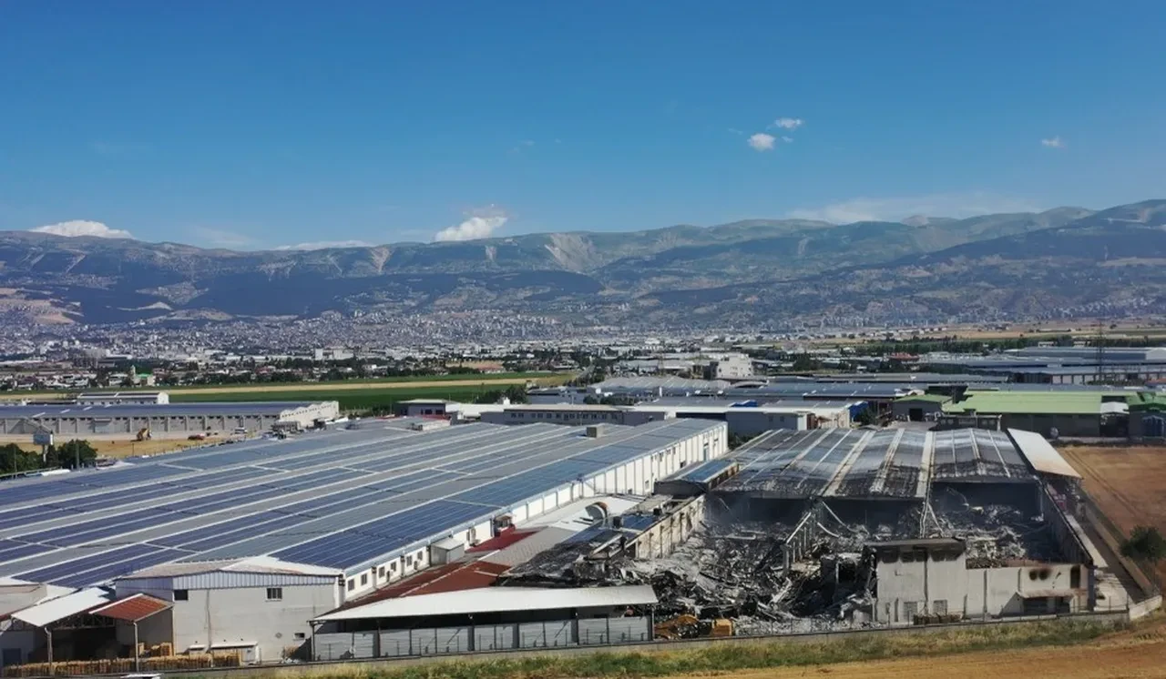Kahramanmaraş'ta tekstil fabrikasında yangın