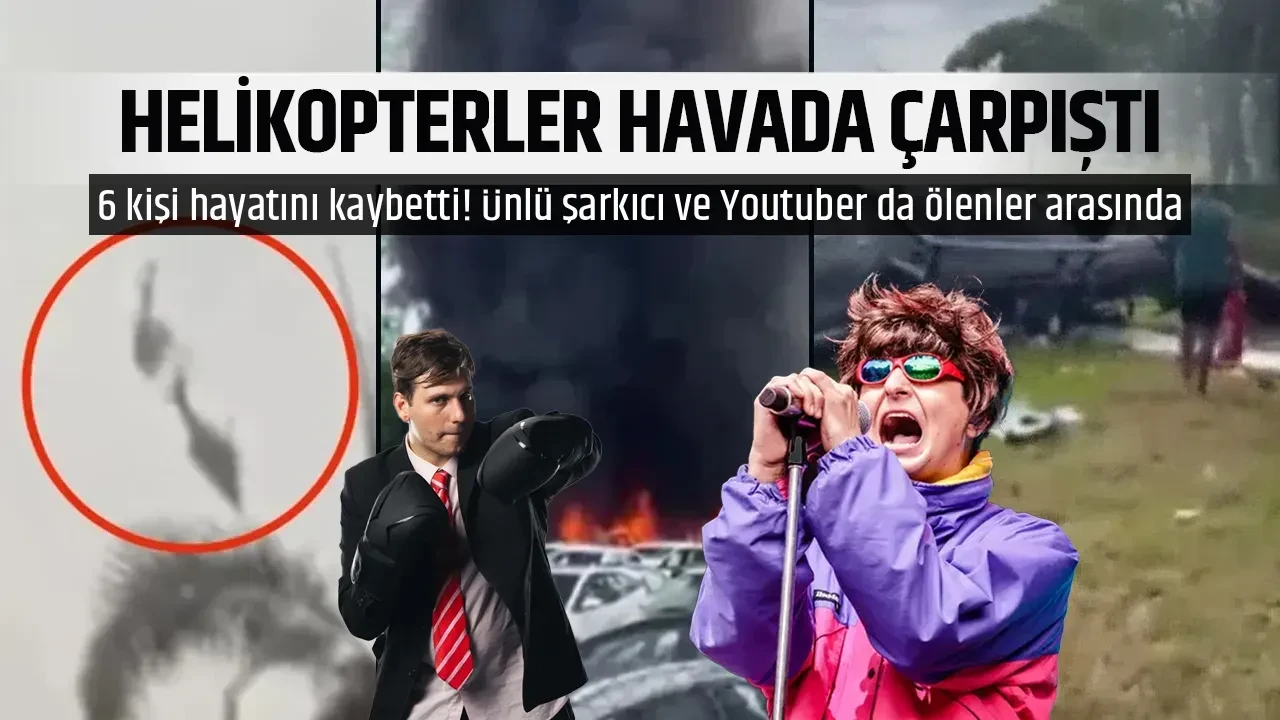 HELİKOPTERLER HAVADA ÇARPIŞTI