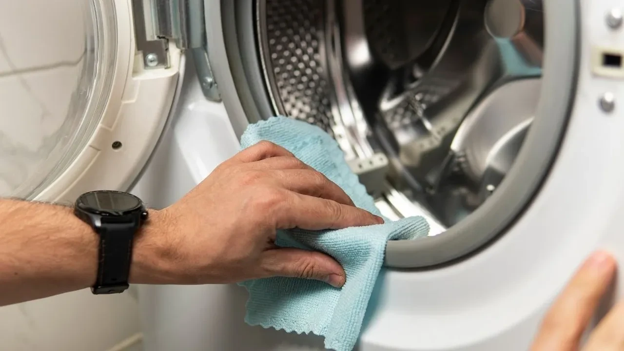 Çamaşır makinesinin lastiğinde oluşan kötü koku ve siyah küf lekeleri ovalamadan nasıl temizlenir?