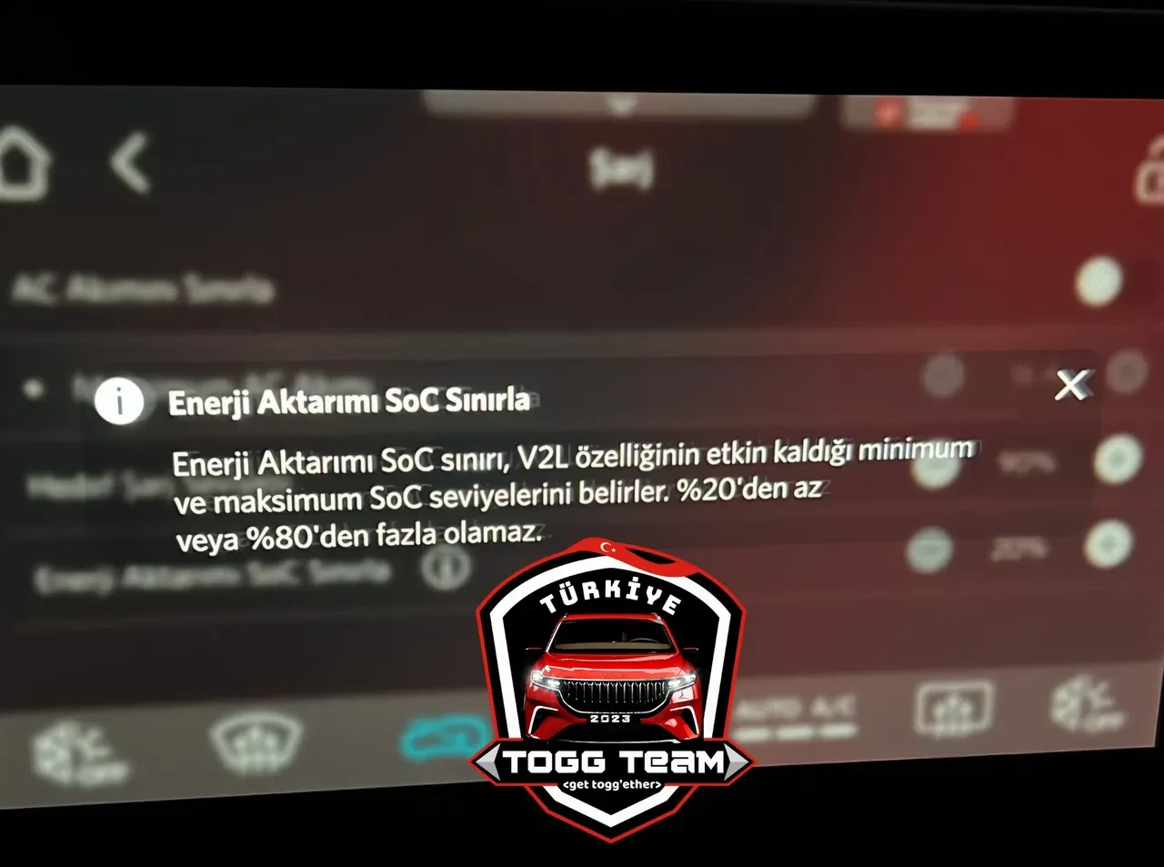 TOGG T10F için yeni özellik! Araçlarda 'V2L' dönemi resmen başladı