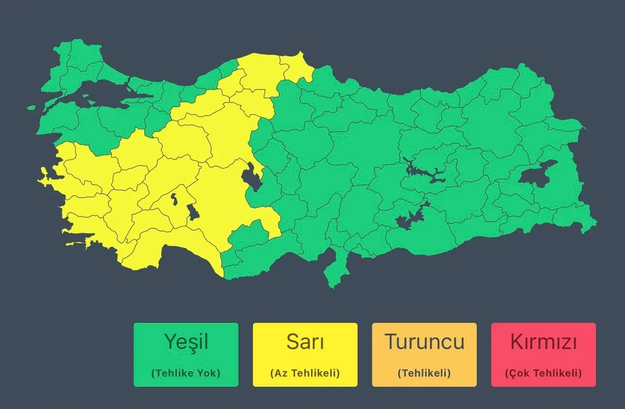 İçişleri Bakanlığı gün verdi! Kuvvetli sağanak geliyor: 19 kent için sarı kodlu uyarı