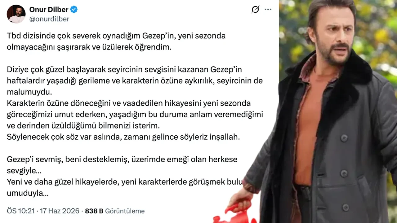 Taşacak Bu Deniz'in Gezep'i Onur Dilber dizi kadrosundan çıkarıldı! Oyuncudan bomba gönderme