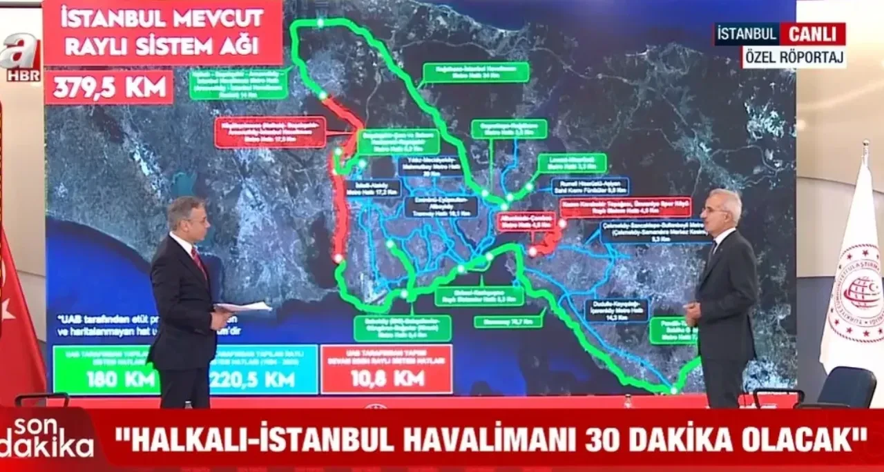 Halkalı-İstanbul Havalimanı arası 30 dakika oluyor! Bakan Uraloğlu Türkiye'yi birbirine bağlayacak projeleri tek tek sıraladı