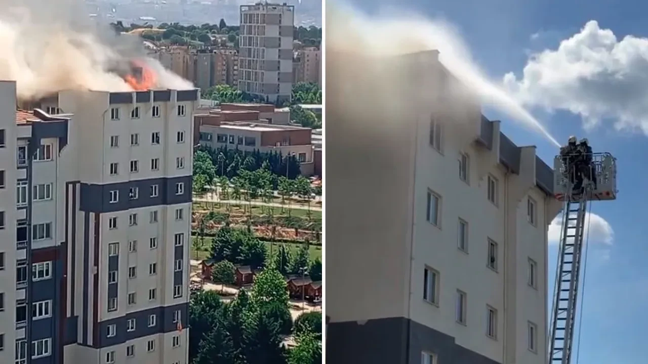 Küçükçekmece'de yangın! 11 katlı binada vatandaşlar mahsur kaldı, 10 kişi hastaneye kaldırıldı