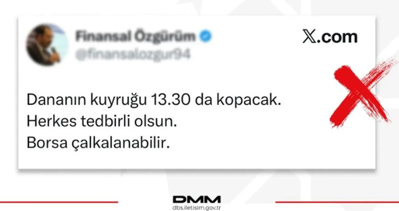 Borsa çalkalanacak paylaşımı paniğe neden oldu! DMM'den flaş açıklama