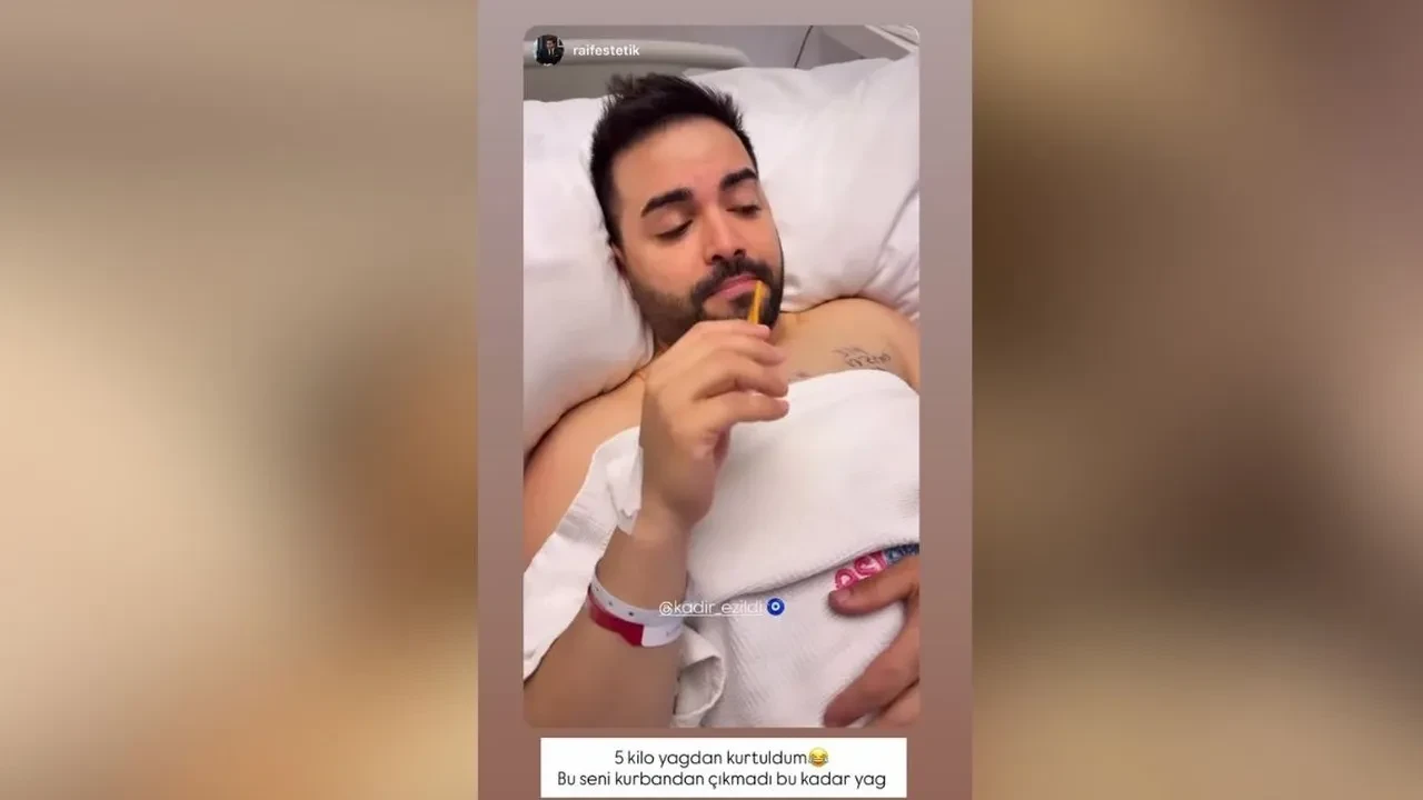 Kadir Ezildi karnındaki yağları aldırdı! Eşi Gamze Ezildi başından ayrılmadı!