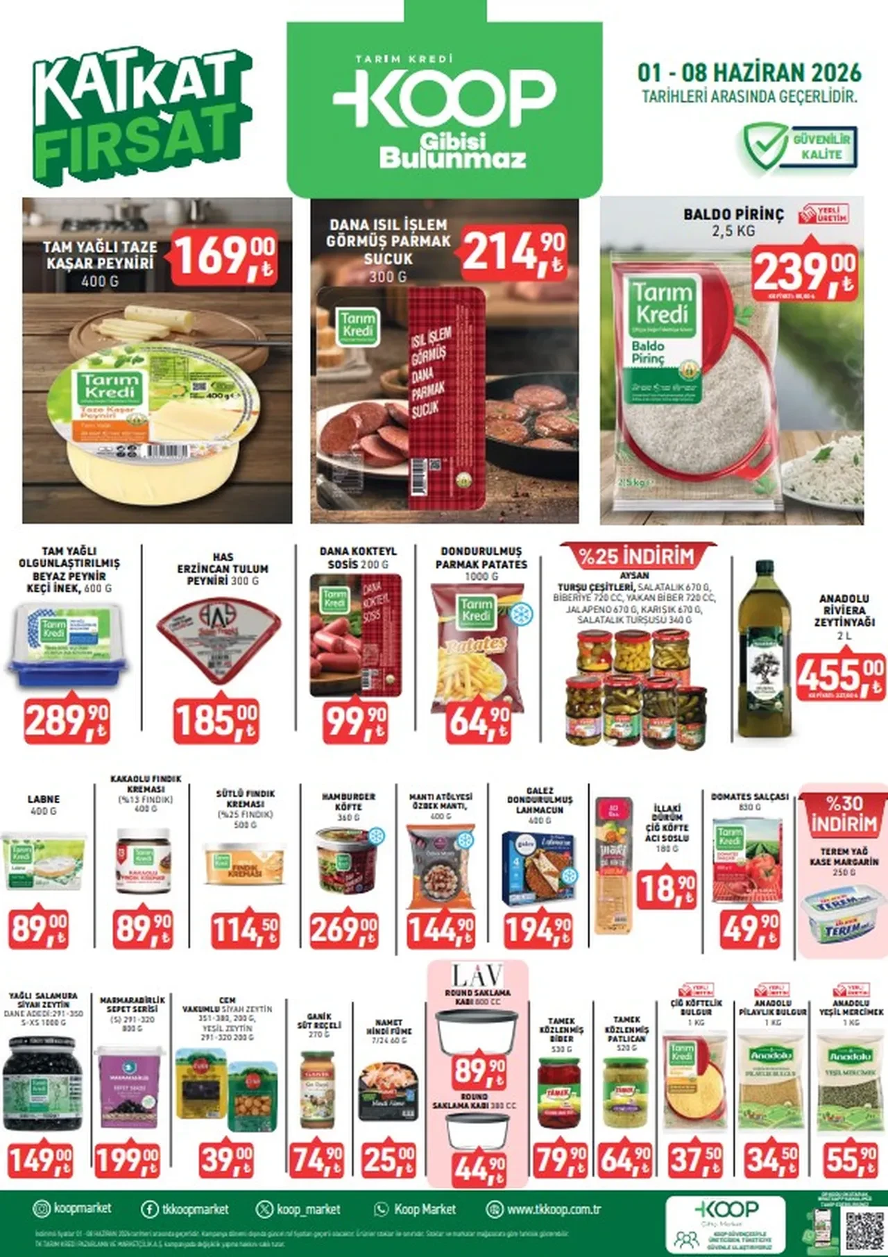 Tarım Kredi Kooperatif marketleri 4-8 Haziran aktüel kataloğu 2026! Temel gıda, kahvaltılık ürünler ve temizlik malzemelerinde dev indirim