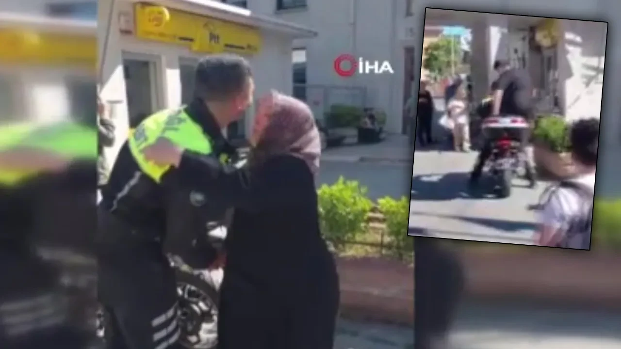 Sınava geç kalan öğrenciyi zabıta saniyelerle yetiştirdi! Annesi gözyaşlarıyla sarılarak teşekkür etti
