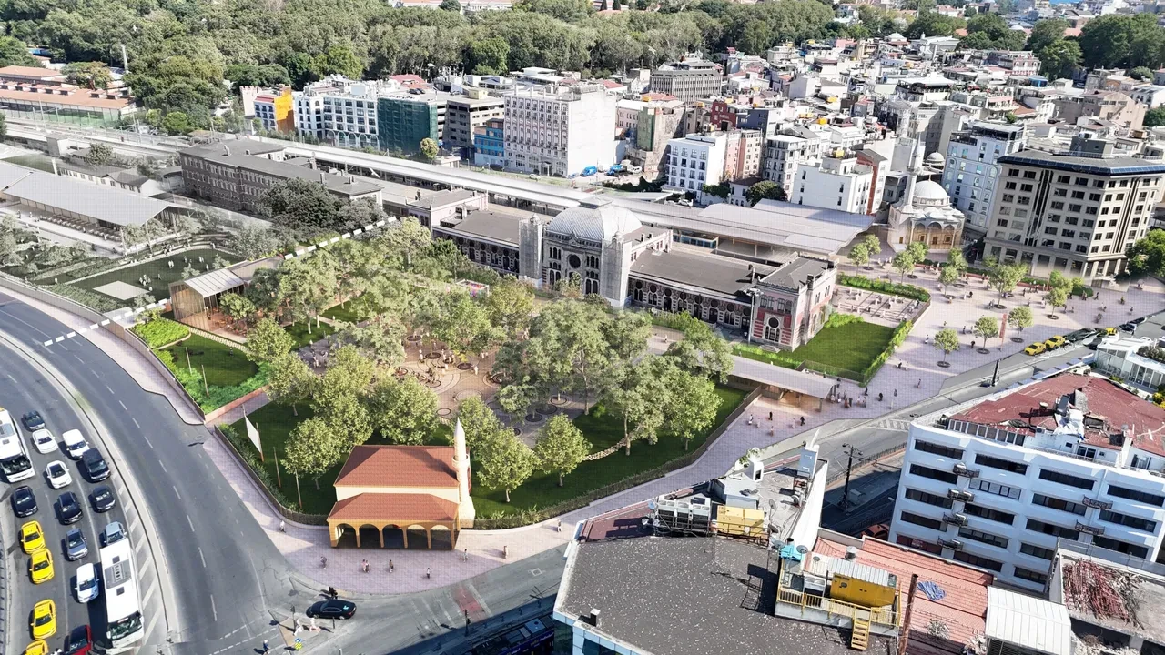 Bakan Ersoy Sirkeci Gar sahasındaki dönüşümü ilk kez paylaştı: Tarihî Sirkeci Garı yaşayan Kültür Adası’na dönüşecek
