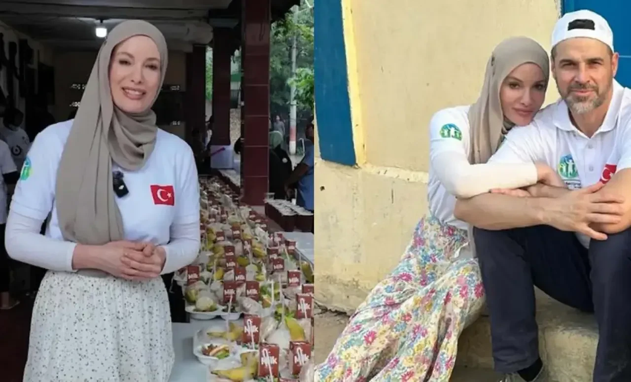 Gamze Özçelik tarzı dikkat çekti! Kocası Reshad Strik ile Yemen’e gitti