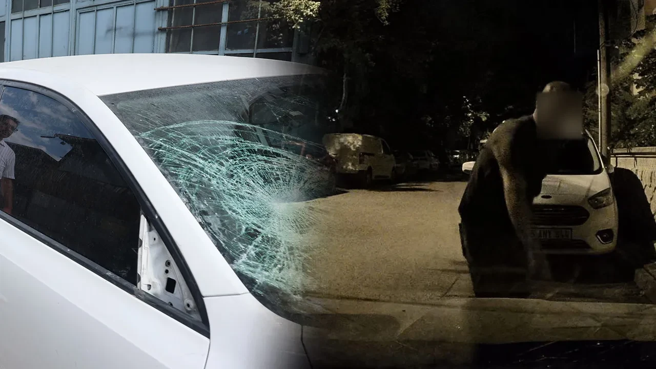 Araç kamerasında ortaya çıktı! Park ettiği milyonluk otomobili komşusu parçaladı