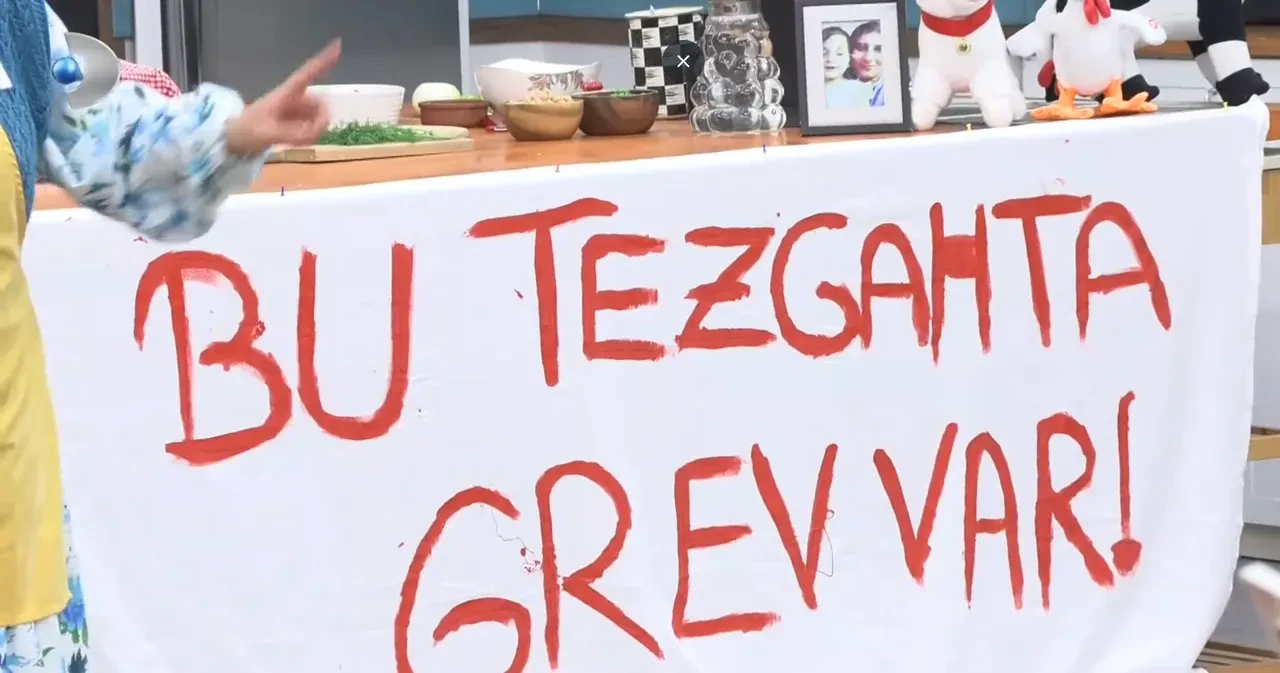 Gelinim Mutfakta Cemile'den olay protesto! Pankart açtı, grev ilan etti