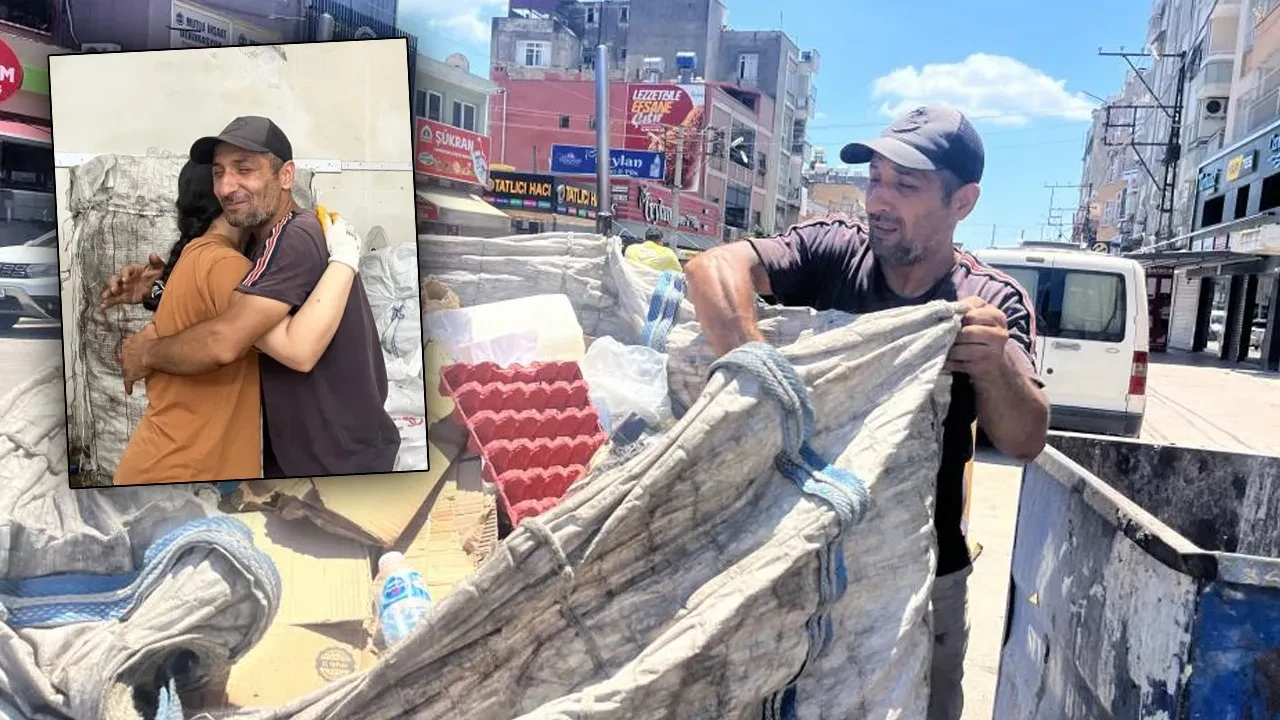 Kağıt toplayıcı babanın gururlu anı! Kızını zorluk içinde okuttu, aldığı haberle dünyanın en mutlu insanı oldu