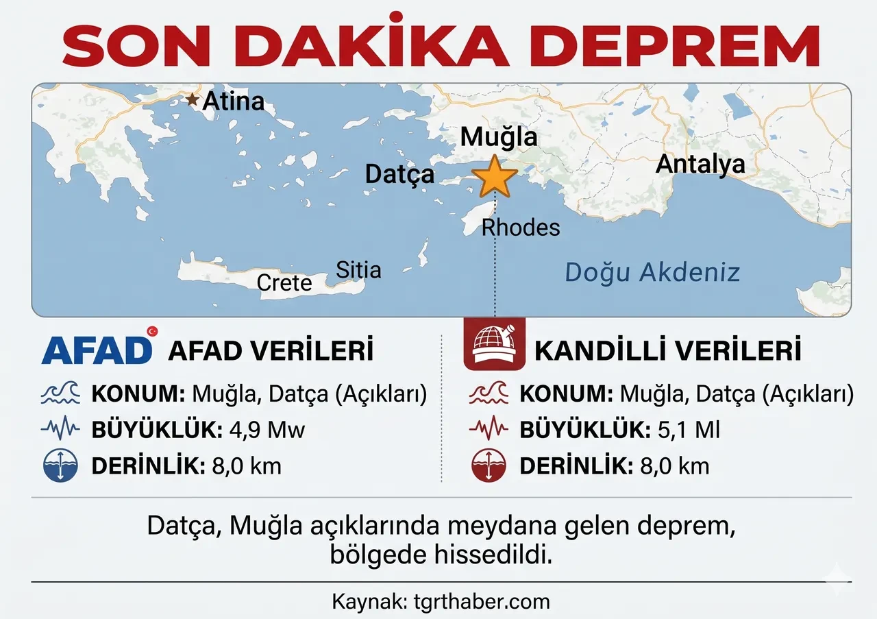 Muğla Datça'da deprem! AFAD ilk verileri açıkladı