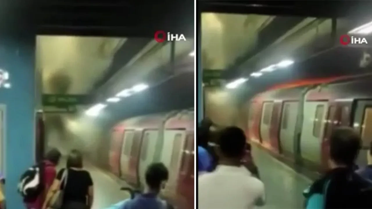 7.5 büyüklüğündeki depreme metroda yakalandılar! Korkunç anlar kamerada 