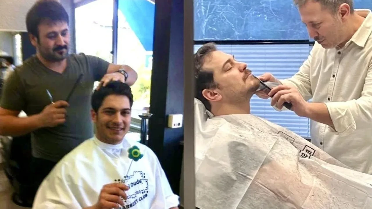 15 yıl sonra aynı kare! Çağatay Ulusoy ve berberinin değişimi gündem oldu
