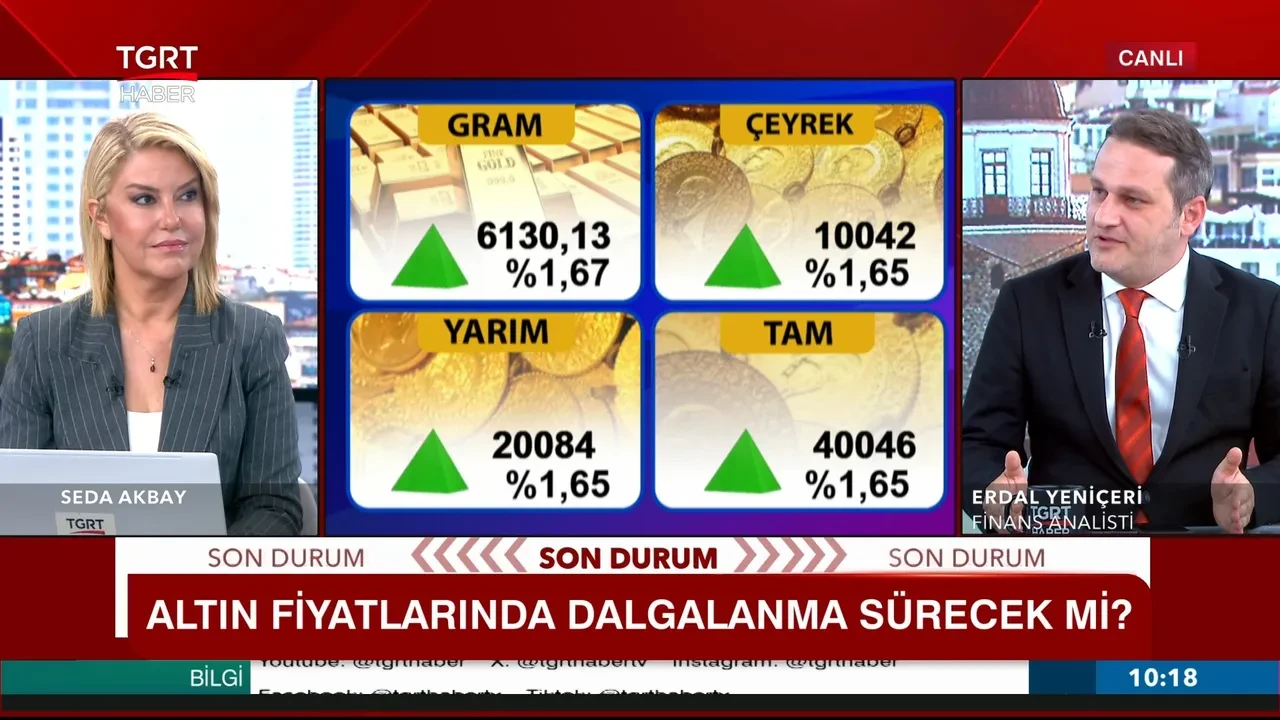Altın yatırımcısı panikte! Erdal Yeniçeri, TGRT canlı yayınında evini arabasını satıp altın alanları uyardı