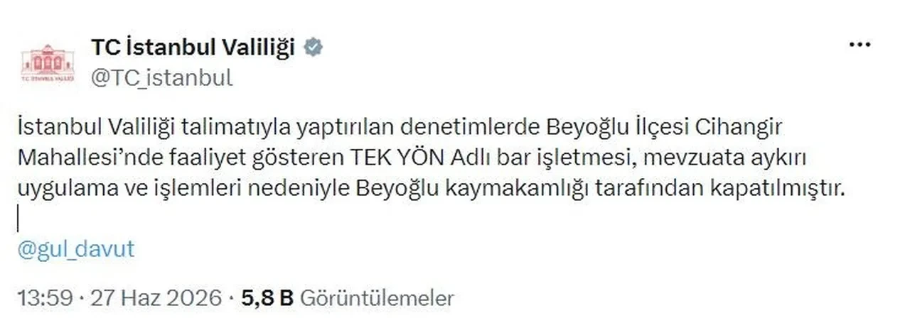 İstanbul'da tepki çeken sapkın buluşma: Valilik talimat verdi bar kapatıldı